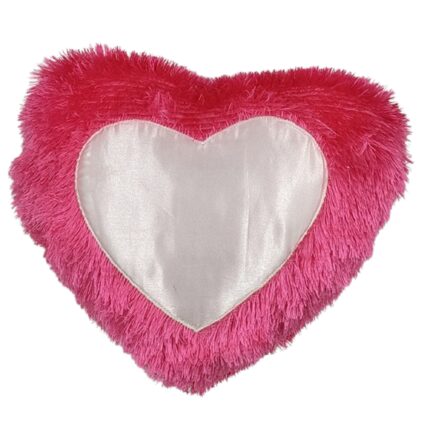 Sublimation Fur Cushion – Cozy Comfort | Chic & Soft Heart-Shaped Pillow