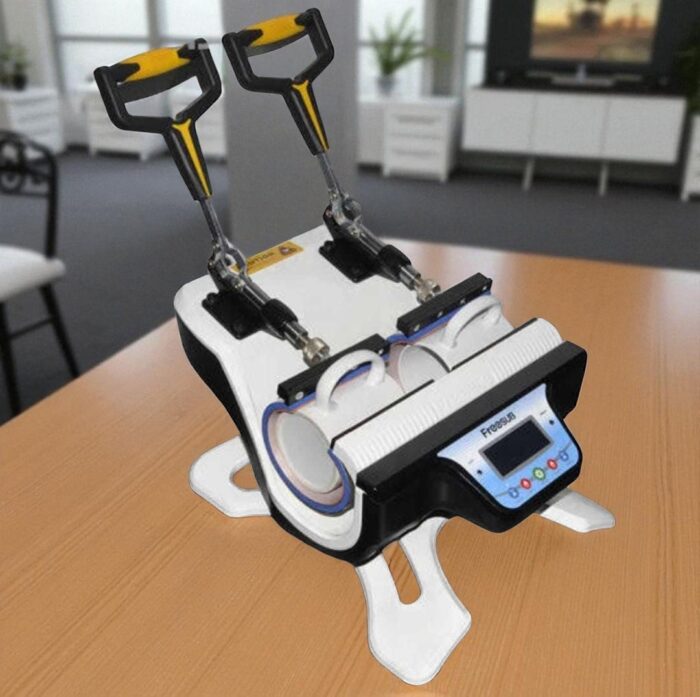 Premium Dual‑Station Sublimation Mug Heat Press – Free sub ST‑210 Double Mug Printer