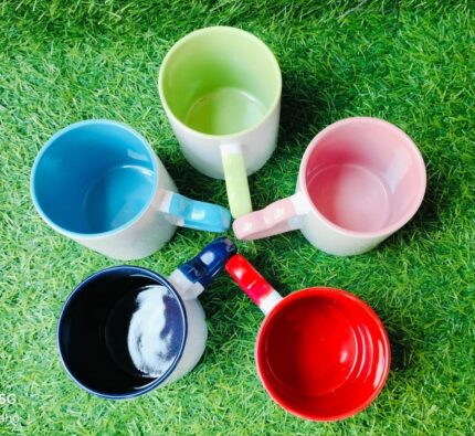 Premium Heart‑Handle Ceramic Mug – Custom Sublimation Mug with Color Options