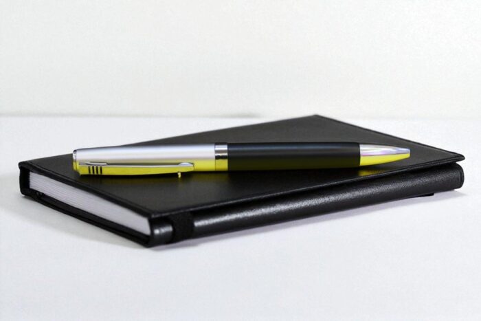 KS-724 Executive Ball Pen with Silver Cap – Available in Black & Blue Body Variants** - Image 2