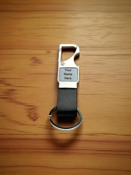 Stylish Metal Keychain with Bottle Opener — Combo Key Ring & Bottle Cap Tool