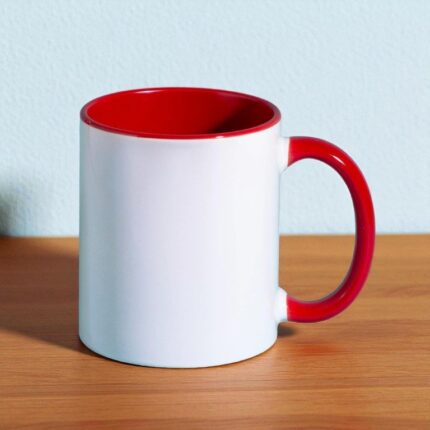 Personalized Ceramic Mug – White Body with Color Inside for Sublimation