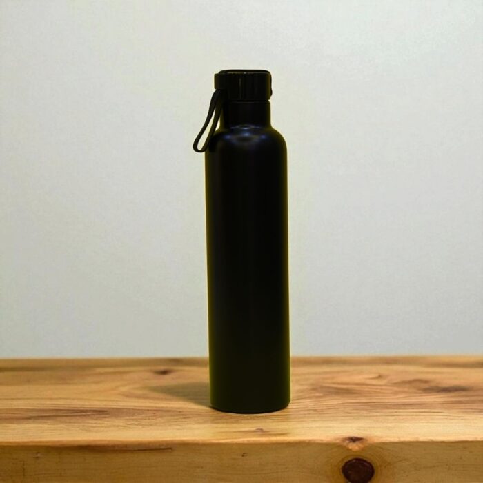 750 ml Matte Black Stainless Steel Bottle – Sleek Insulated Water Bottle for Custom Branding
